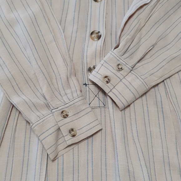 Free People Audrey Stripe Midi Shirt Dress - Picture 7 of 9